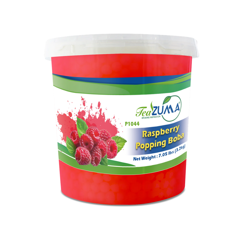 TEAZUMA RASBERRY POPPING BOBA 7.5 lbs 4 Bottle/Case