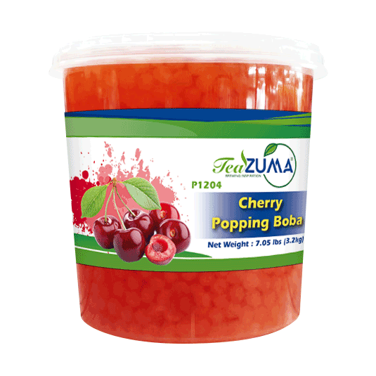 TEAZUMA CHERRY POPPING BOBA 7.5 lbs x 4 Bottle/Case 30 lbs