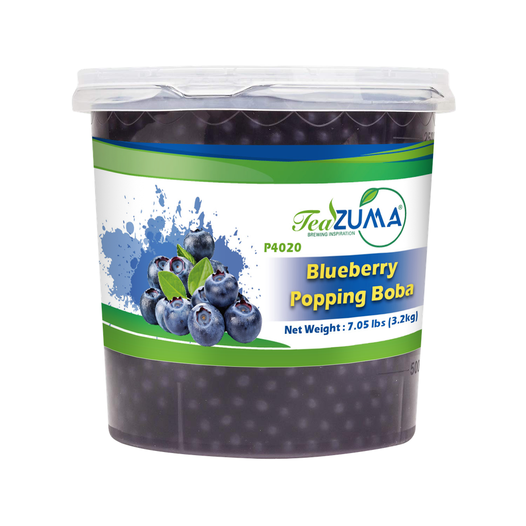 TEAZUMA BLUEBERRY POPPING BOBA 7.5 lbs x 4 Bottle/Case