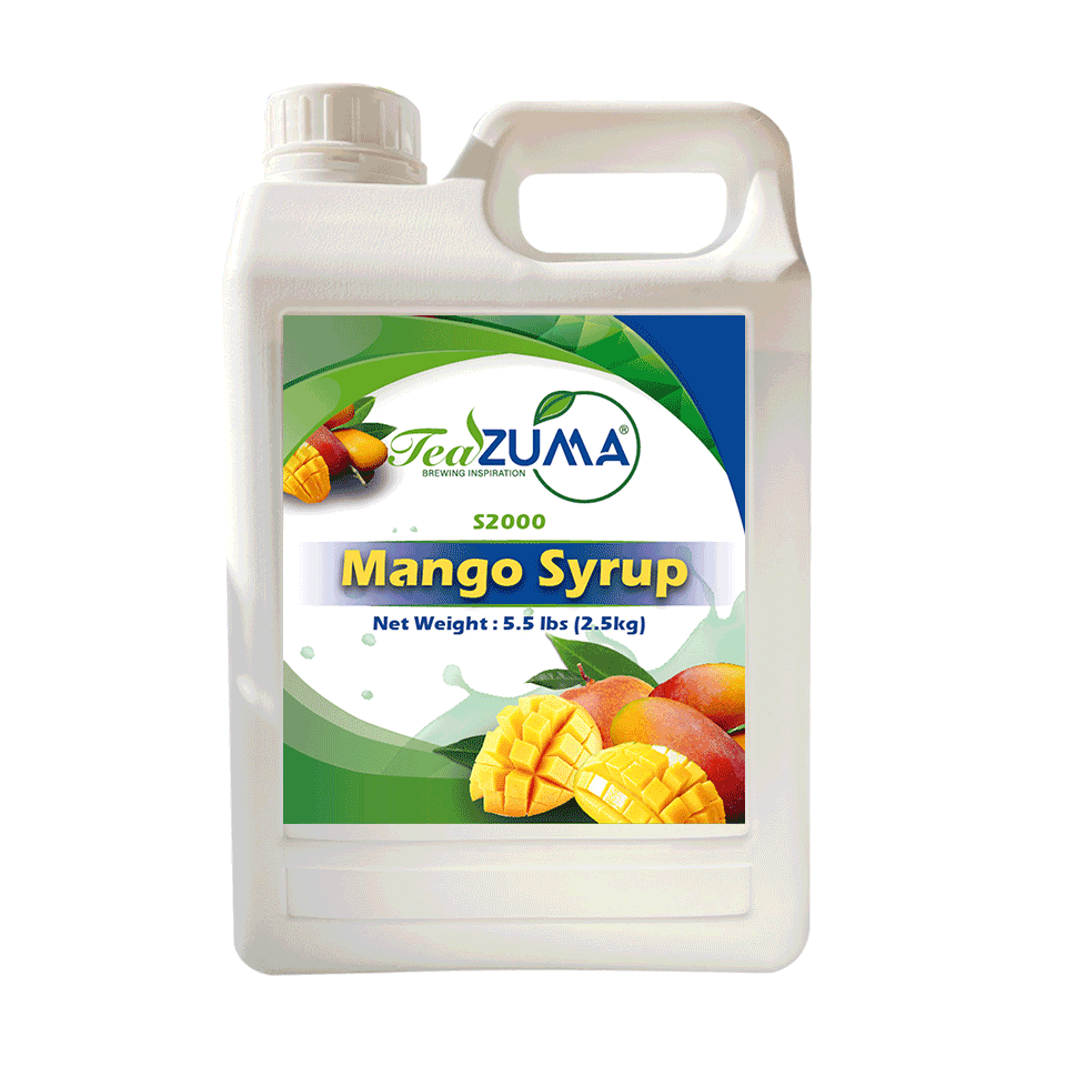 TEAZUMA Mango Syrup 5.5 lbs x 6 bottle/Case 33 lbs