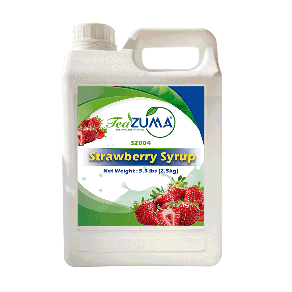 TEAZUMA Strawberry Syrup 5.5 lbs 6 Bottle/Case