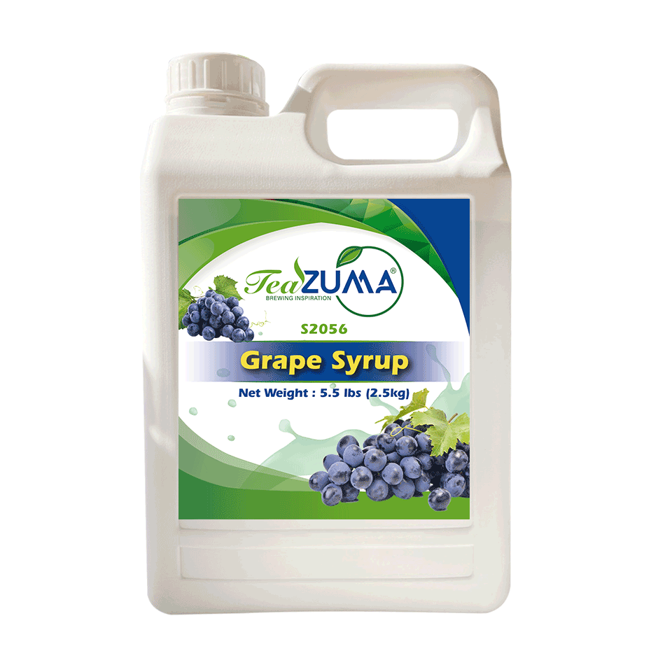 TEAZUMA GRAPE SYRUP 5.5 lbs x 6 bottle/Case 33 lbs