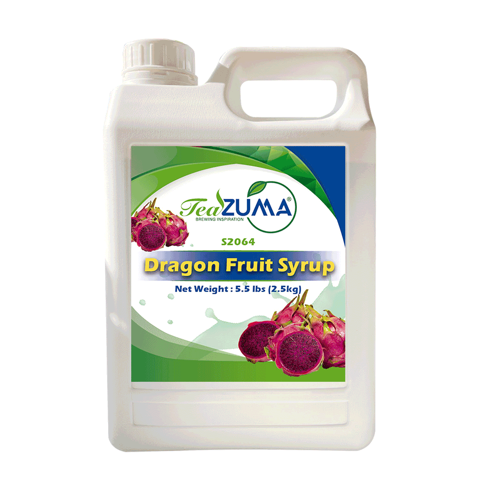 TEAZUMA Dragon Fruit Syrup 5.5 lbs x 6 Bottle/Case