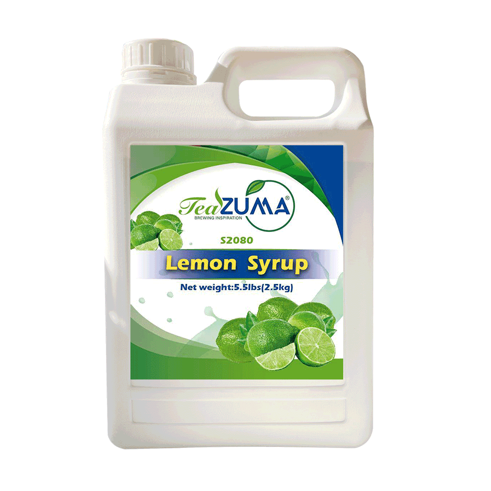 TEAZUMA LEMON SYRUP 5.5 lbs x 6 bottle/Case 33 lbs