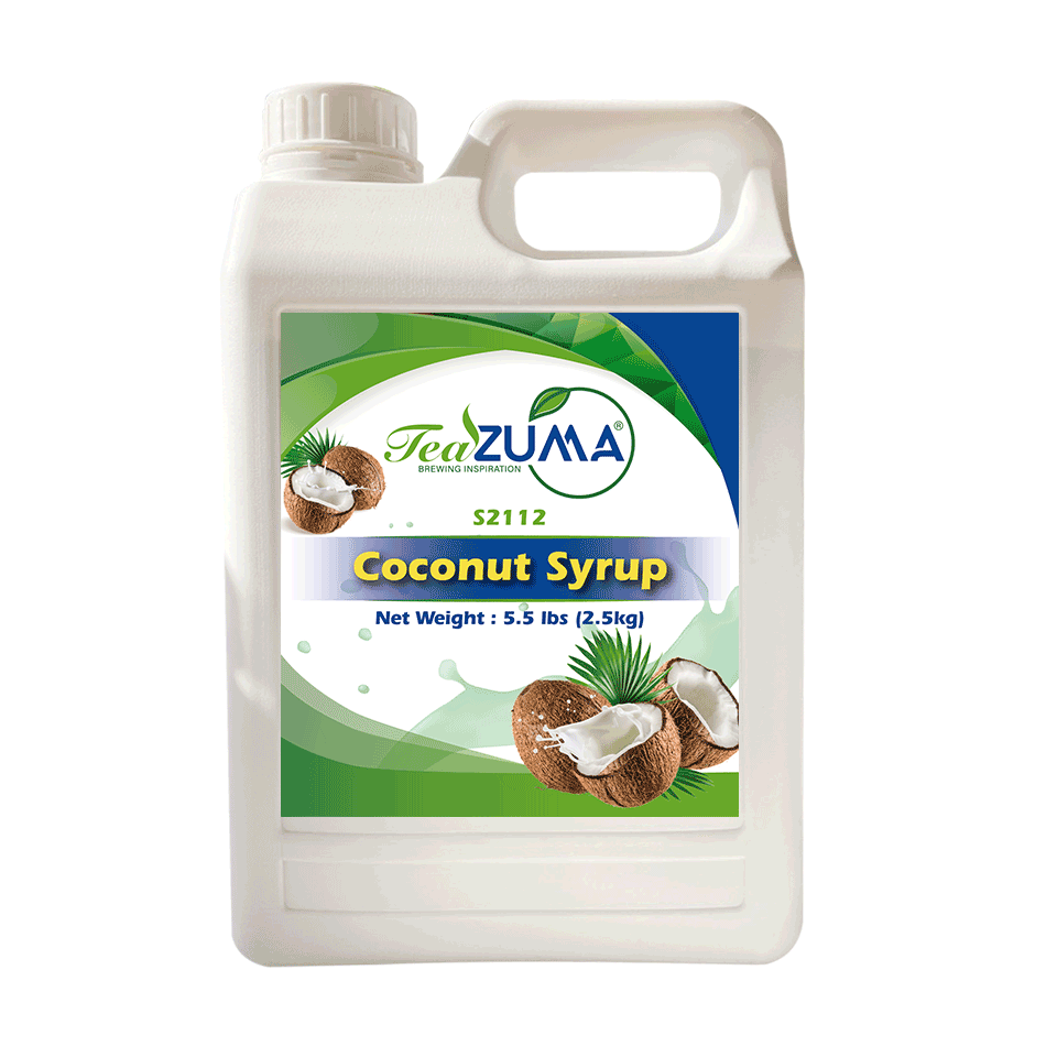 TEAZUMA COCONUT SYRUP 5.5 lbs x 6 bottle/Case 33 lbs