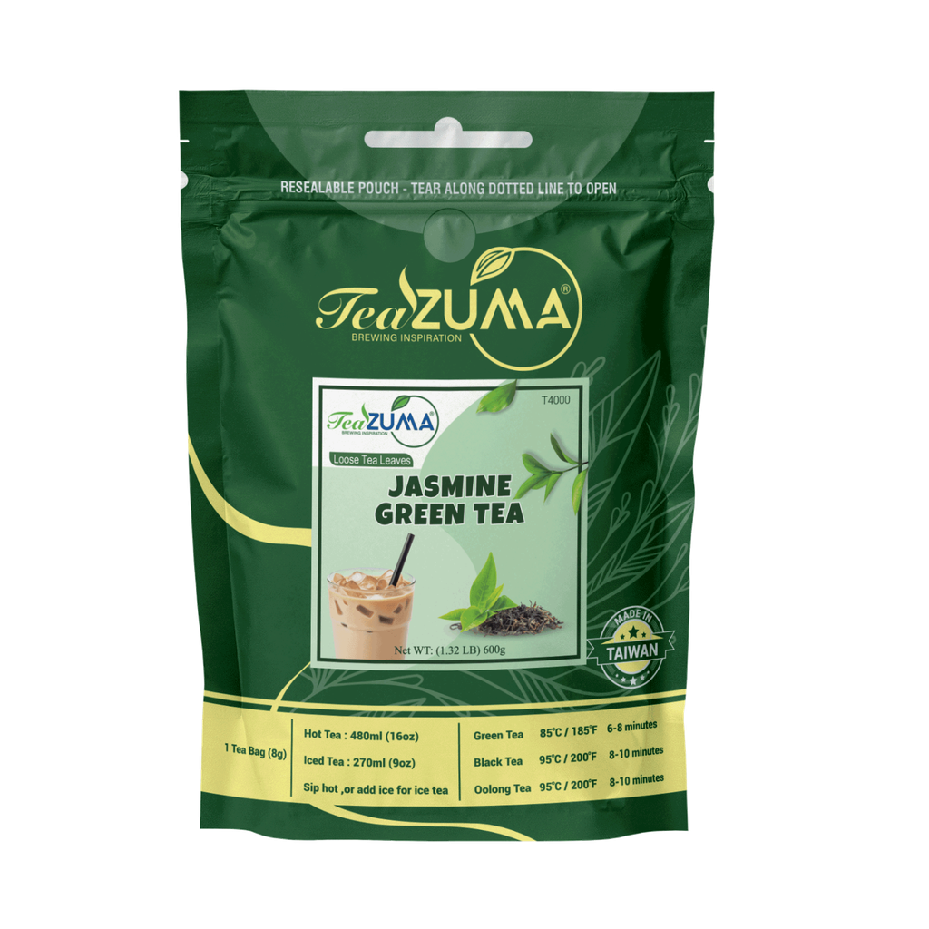 TEAZUMA JASMINE GREEN TEA 600g 1.32 lbs 12 Bag/Case