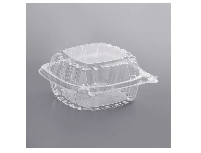 5' clear hinged burgur box 500pcs/case