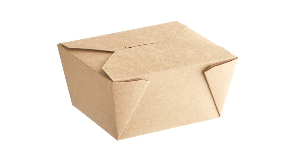 #1 Kraft Paper Box W/Hole 30oz 450/pcs/Carton