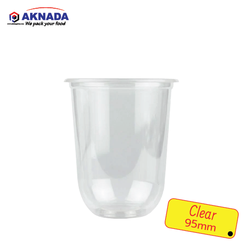 AKNADA Clear PP Q CUP 95mm (500ml) 16oz  1000 pcs/Carton