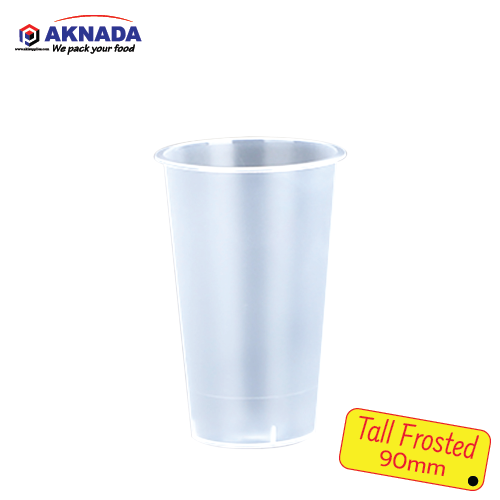 AKNADA CLEAR PLASTIC TALL Premium CUP 90mm (500ml) 16oz 500pcs/Carton