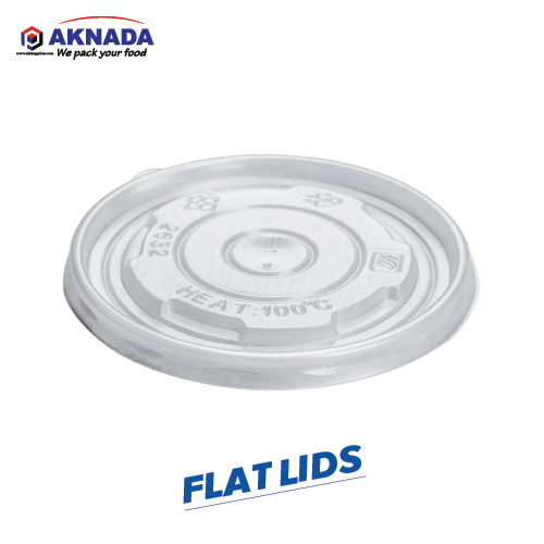 AKNADA CRYSTAL CLEAR Flat Lid PET 95mm 2000 pcs/Carton