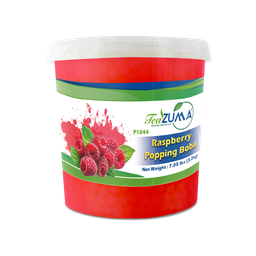 [P1044] TEAZUMA RASBERRY POPPING BOBA 7.5 lbs 4 Bottle/Case