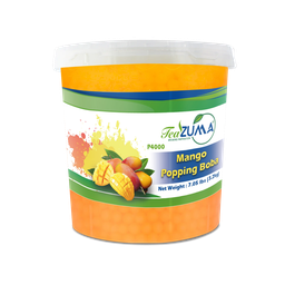 [P4000] TEAZUMA MANGO POPPING BOBA 7.5 lbs x 4 Bottle/Case