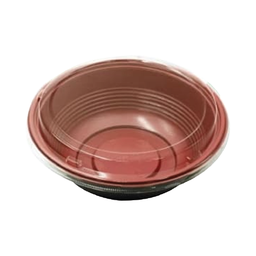 [E401] TOGO WARE 32oz Red and Black Bowl Vented Lid 200 Sets/Case